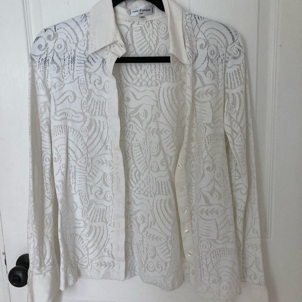 Anne Fontaine stretch lace top